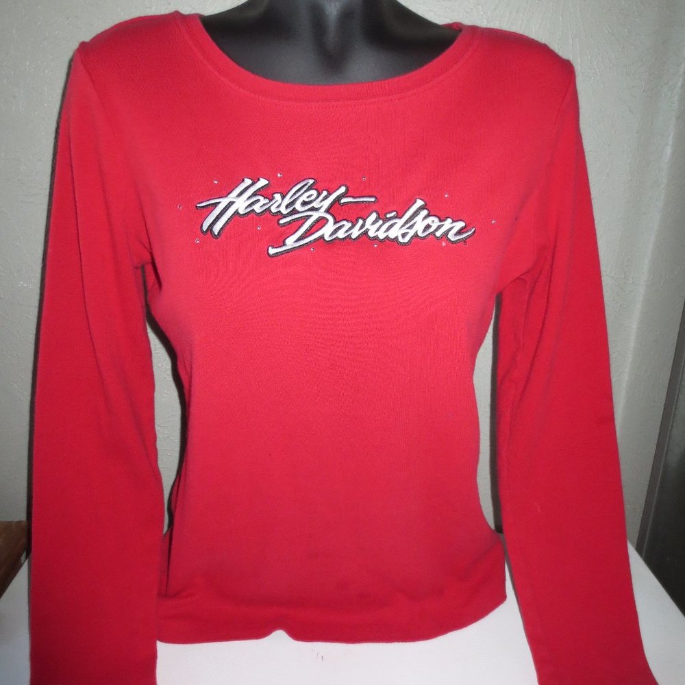 Harley-Davidson Women's Tee Top Red Size EXTRA LARGE